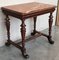 Neoclassical Italian Walnut Side Table with Marble Top and Carved Decor, 1800s 5