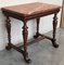 Neoclassical Italian Walnut Side Table with Marble Top and Carved Decor, 1800s, Image 5