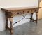 Vintage Spanish Fold Out Console Table with Iron Stretcher and Drawers, 1920 4