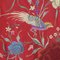 Mantón de piano chino de seda roja con pájaros y flores, años 20, Imagen 8