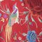Mantón de piano chino de seda roja con pájaros y flores, años 20, Imagen 10