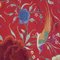 Red Silk Chinese Piano Shawl with Birds and Flowers, 1920s 13