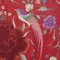 Mantón de piano chino de seda roja con pájaros y flores, años 20, Imagen 9