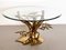 Mid-Century Tree Coffee Table in Brass and Cut Glass by Willy Daro, 1970s 1