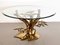 Mid-Century Tree Coffee Table in Brass and Cut Glass by Willy Daro, 1970s, Image 1