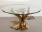 Mid-Century Tree Coffee Table in Brass and Cut Glass by Willy Daro, 1970s 2