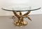 Mid-Century Tree Coffee Table in Brass and Cut Glass by Willy Daro, 1970s 3