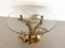 Mid-Century Tree Coffee Table in Brass and Cut Glass by Willy Daro, 1970s, Image 7