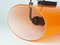 Aplique de cristal de Murano de latón, naranja y blanco de Vistosi, años 60, Imagen 13