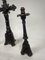 Antique Crucifix with Holder in Wrought Iron, Set of 3 7