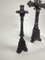 Antique Crucifix with Holder in Wrought Iron, Set of 3, Image 6