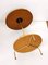 Small Round Tripod Pedestal / Bar Table in Varnished Wood & Gold Metal, 1970s, Image 7