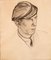 Leopold Gottlieb, Portrait of a Man in a Cap, 1932, Charcoal Drawing 1