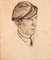 Leopold Gottlieb, Portrait of a Man in a Cap, 1932, Charcoal Drawing, Image 1