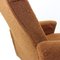 Mid-Century Wing Swivel Chair in Brown Fabric, Former Czechoslovakia, 1960s, Image 10