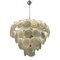 Large Murano Glass Disc Chandelier, 1980s, Image 1