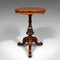 Antique English Early Victorian Lamp Table in Burr Walnut, Image 5