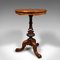 Antique English Early Victorian Lamp Table in Burr Walnut, Image 3