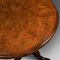 Antique English Early Victorian Lamp Table in Burr Walnut 9