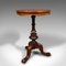 Antique English Early Victorian Lamp Table in Burr Walnut, Image 4