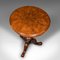 Antique English Early Victorian Lamp Table in Burr Walnut 6