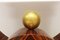 Consola estilo Art Déco de caoba con esfera dorada, 1980, Imagen 5