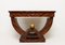 Art Deco Style Console Table in Mahogany with Golden Sphere, 1980 1