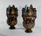 Cloisonné Ceramic Vases, 1890s, Set of 2 3