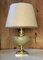 Leather & Brass Table Lamp from Maison Dauphin, 1960s, Image 1