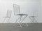 Chaises Kreuzschwinger Postmodernes Blanches par Till Behrens pour Schlubach, Allemagne, 1980s, Set de 3 15