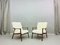Vintage White Leather Armchairs, Set of 2 2