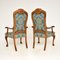 Antique Walnut Carver Armchairs, 1920s, Set of 2, Image 4