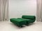 Vintage Green Lover 2-Seater Sofa & Footstool by P. Mourgue for Ligne Roset, Set of 2 1