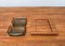 Mid-Century Danish Teak Tray with Glasses, 1960s, Set of 3, Image 4