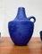 Minimalistische deutsche Mid-Century Vasen in Kobaltblau von Hartwig Heyne Pottery, 1960er, 3er Set 15