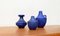 Vasi Mid-Century minimalisti blu cobalto di Hartwig Heyne Pottery, Germania, anni '60, set di 3, Immagine 9