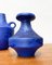 Mid-Century German Minimalist Cobalt Blue Vases from Hartwig Heyne Pottery, 1960s, Set of 3 12