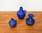 Mid-Century German Minimalist Cobalt Blue Vases from Hartwig Heyne Pottery, 1960s, Set of 3 13