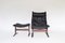 Vintage High-Back Siesta Chair & Ottoman by Ingmar Relling for Westnofa Norway, 1960s, Set of 2 1