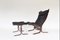 Vintage High-Back Siesta Chair & Ottoman by Ingmar Relling for Westnofa Norway, 1960s, Set of 2 2