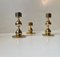 24 Carat Gold Plated Teardrop Candlesticks by Hugo Asmussen, 1970s, Set of 3 2