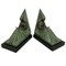 Art Deco Moyen Age Bookends in Spelter & Marble by Max Le Verrier, Set of 2 6