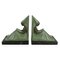 Art Deco Moyen Age Bookends in Spelter & Marble by Max Le Verrier, Set of 2 1