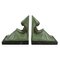 Art Deco Moyen Age Bookends in Spelter & Marble by Max Le Verrier, Set of 2, Image 1