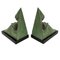 Art Deco Moyen Age Bookends in Spelter & Marble by Max Le Verrier, Set of 2 7