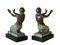 Art Deco Extase Bookends in Spelter & Marble by Fayral/Pierre Le Faguays for Max Le Verrier, Set of 2 9