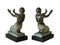 Art Deco Extase Buchstützen aus Spelter & Marmor von Fayral/Pierre Le Faguays für Max Le Verrier, 2er Set 9