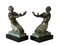 Art Deco Extase Bookends in Spelter & Marble by Fayral/Pierre Le Faguays for Max Le Verrier, Set of 2, Image 7