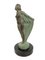 Femme Au Voile Sculpture in Spelter & Marble by Max Le Verrier 1