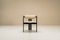 Pamplona Esszimmerstühle aus Gebeizter Schwarzer Eiche & Altweißem Stoff von Augusto Savini für Pozzi, Italien, 1965, 6er Set 6